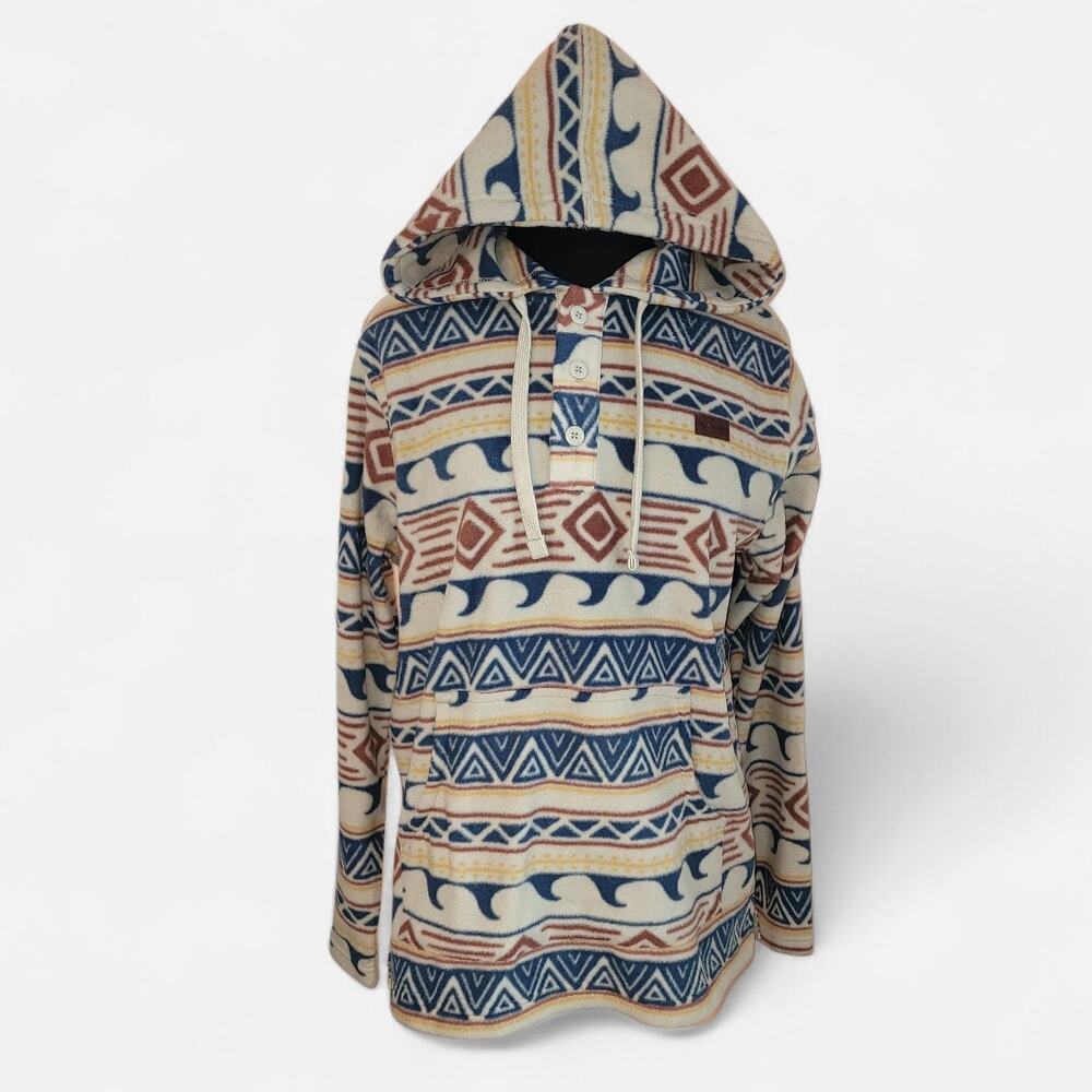 NWT O'Neill Freeman Superfleece Hoodie S Streetwear Surf Skater Geometric